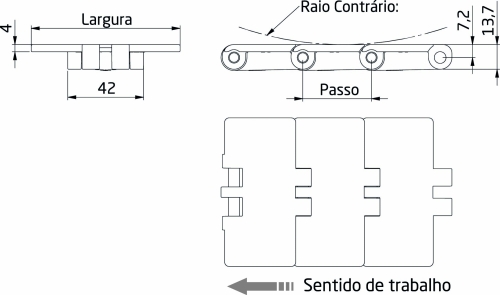 CORRENTE PLÁSTICA RETA - SÉRIE AR 38 RQ | ATX | Correntes Plásticas ...